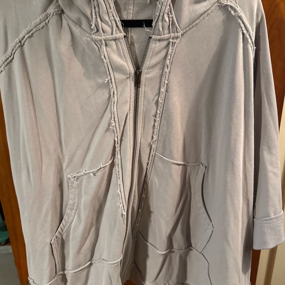 Easel Light Gray Hooded Jacket